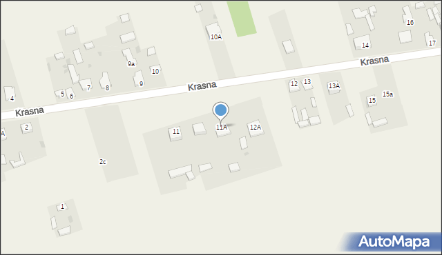 Krasna, Krasna, 11A, mapa Krasna