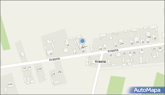 Krasna, Krasna, 18a, mapa Krasna