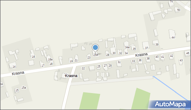 Krasna, Krasna, 23A, mapa Krasna