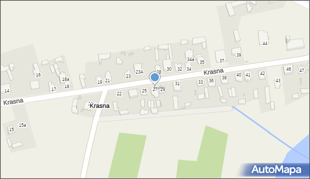 Krasna, Krasna, 27, mapa Krasna