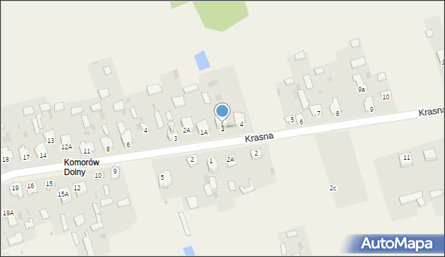 Krasna, Krasna, 3, mapa Krasna