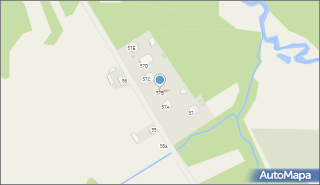 Krasna, Krasna, 57B, mapa Krasna