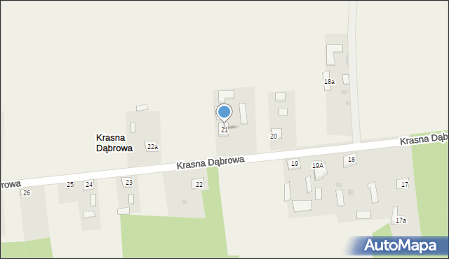 Krasna Dąbrowa, Krasna Dąbrowa, 21, mapa Krasna Dąbrowa