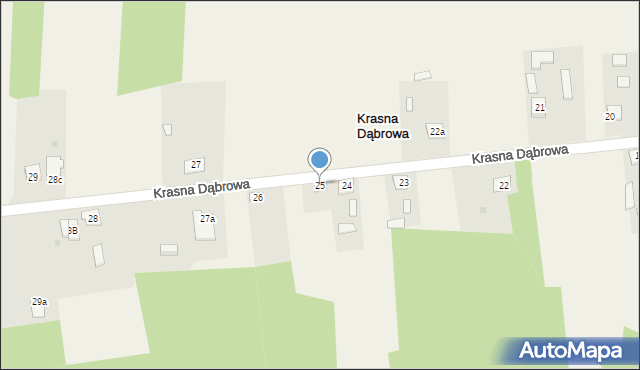 Krasna Dąbrowa, Krasna Dąbrowa, 25, mapa Krasna Dąbrowa