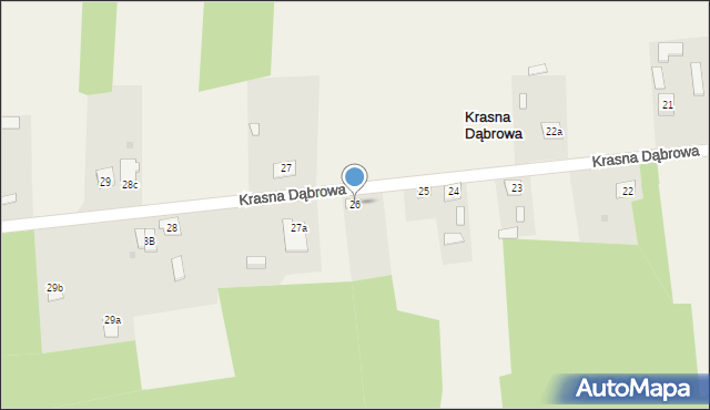 Krasna Dąbrowa, Krasna Dąbrowa, 26, mapa Krasna Dąbrowa