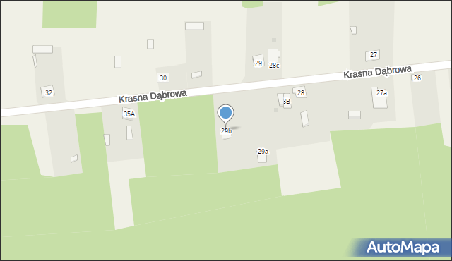 Krasna Dąbrowa, Krasna Dąbrowa, 29b, mapa Krasna Dąbrowa