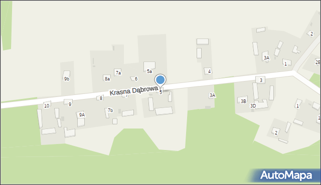 Krasna Dąbrowa, Krasna Dąbrowa, 5, mapa Krasna Dąbrowa