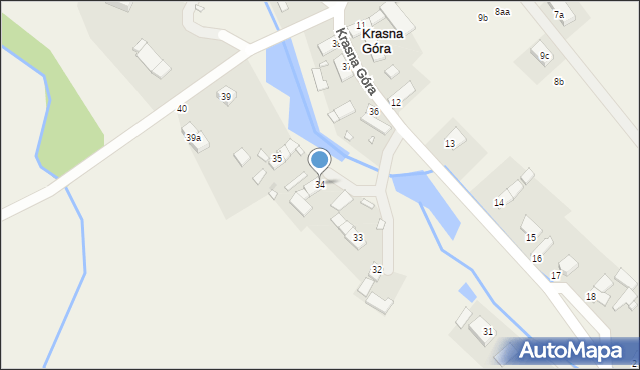 Krasna Góra, Krasna Góra, 34, mapa Krasna Góra