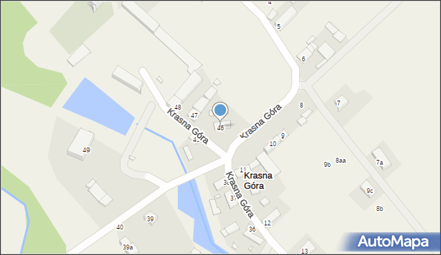 Krasna Góra, Krasna Góra, 46, mapa Krasna Góra