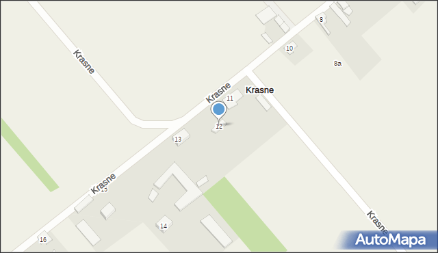 Krasne, Krasne, 12, mapa Krasne