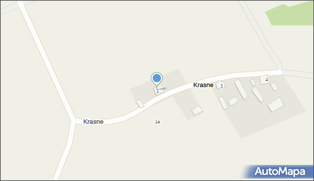 Krasne, Krasne, 1, mapa Krasne