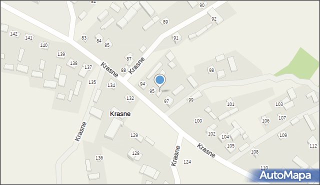 Krasne, Krasne, 96, mapa Krasne