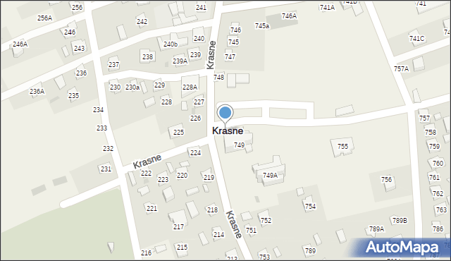 Krasne, Krasne, 1083A, mapa Krasne