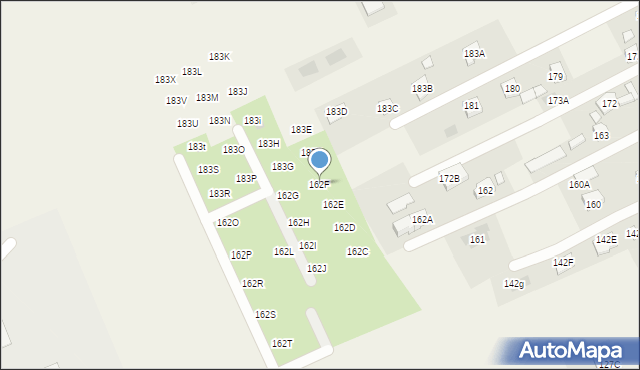 Krasne, Krasne, 162F, mapa Krasne