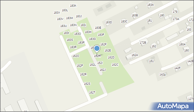 Krasne, Krasne, 162H, mapa Krasne