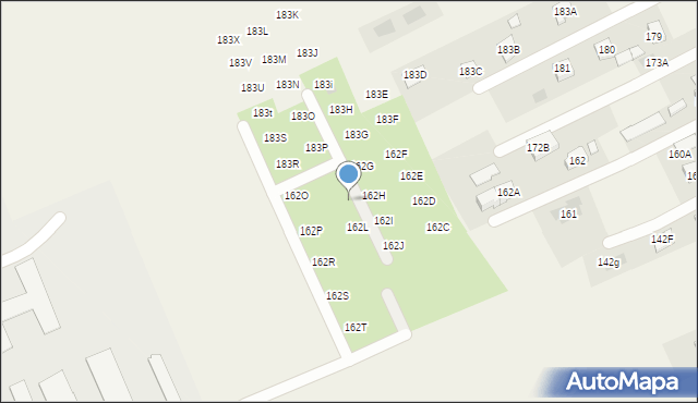 Krasne, Krasne, 162M, mapa Krasne