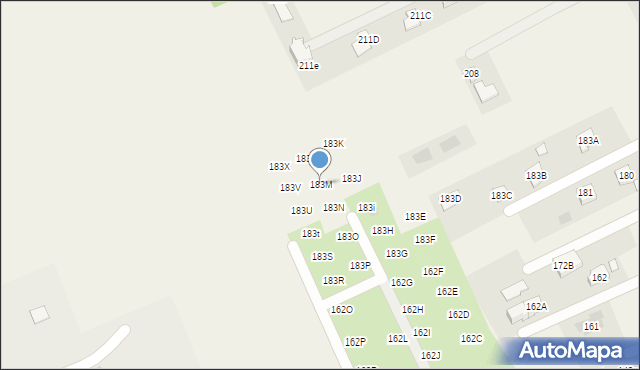 Krasne, Krasne, 183M, mapa Krasne