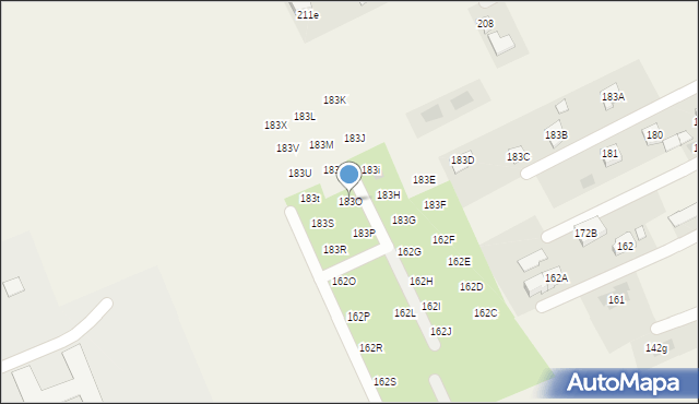 Krasne, Krasne, 183O, mapa Krasne