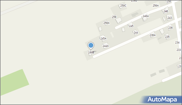 Krasne, Krasne, 244B, mapa Krasne