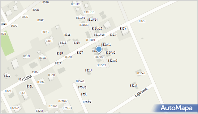 Krasne, Krasne, 382V/2, mapa Krasne