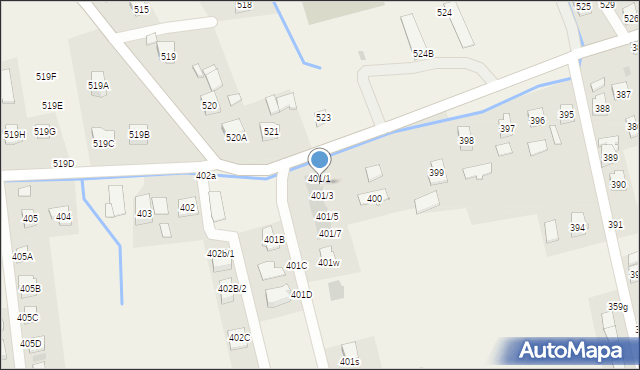 Krasne, Krasne, 401/2, mapa Krasne