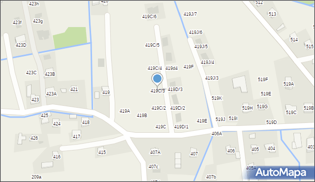 Krasne, Krasne, 419C/3, mapa Krasne