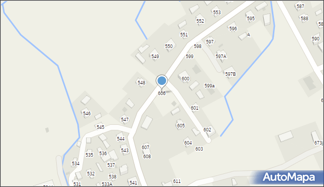 Krasne, Krasne, 606, mapa Krasne