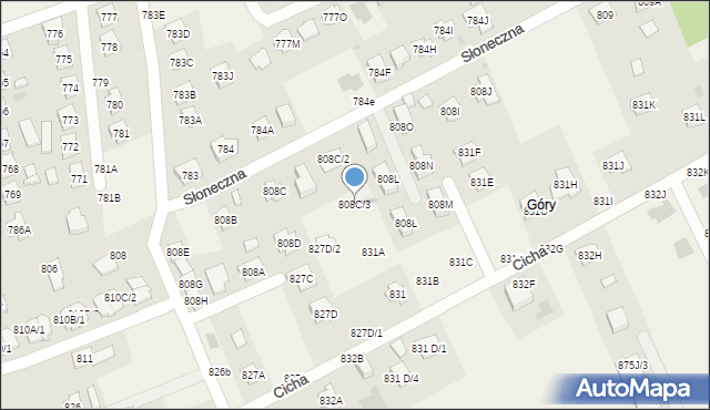 Krasne, Krasne, 808C/3, mapa Krasne