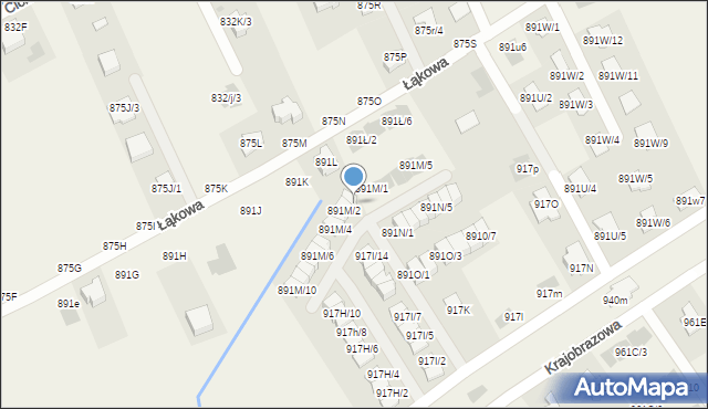 Krasne, Krasne, 891M/1, mapa Krasne