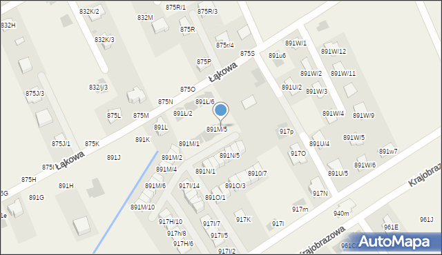 Krasne, Krasne, 891M/6, mapa Krasne