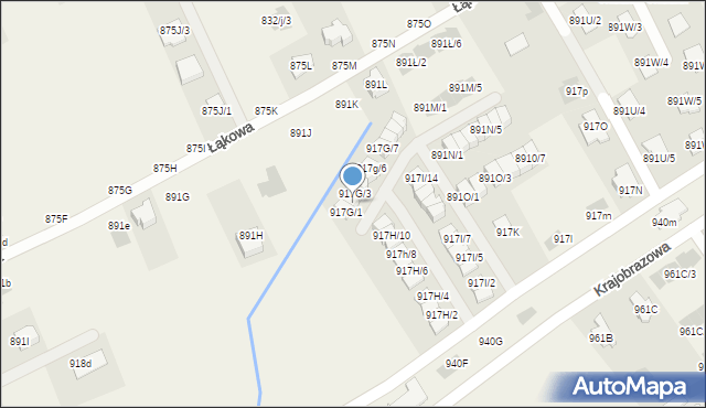 Krasne, Krasne, 891M/9, mapa Krasne