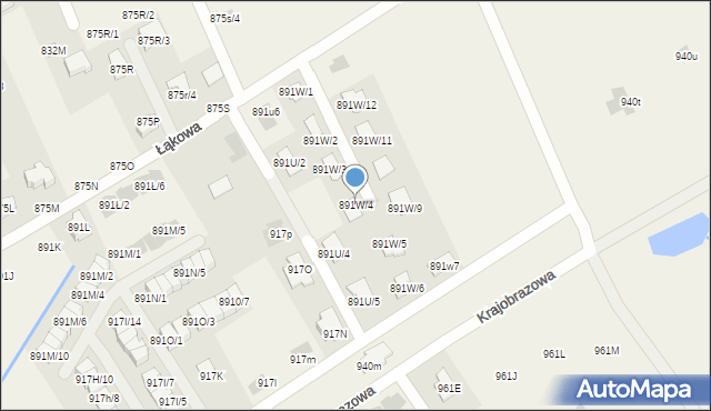 Krasne, Krasne, 891W/4, mapa Krasne