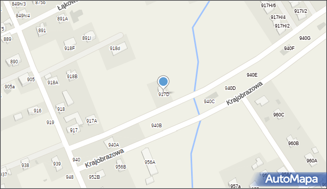 Krasne, Krasne, 917D, mapa Krasne