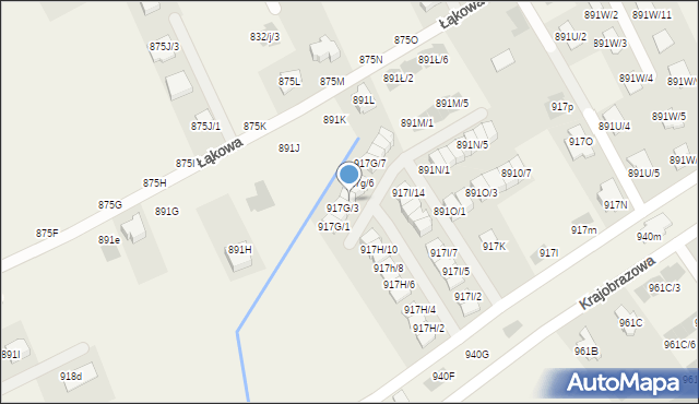 Krasne, Krasne, 917g/4, mapa Krasne