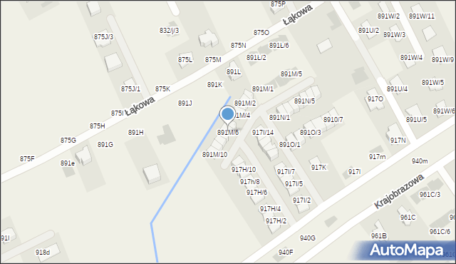 Krasne, Krasne, 917g/5, mapa Krasne