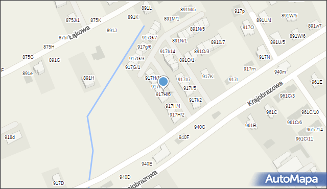 Krasne, Krasne, 917H/6, mapa Krasne