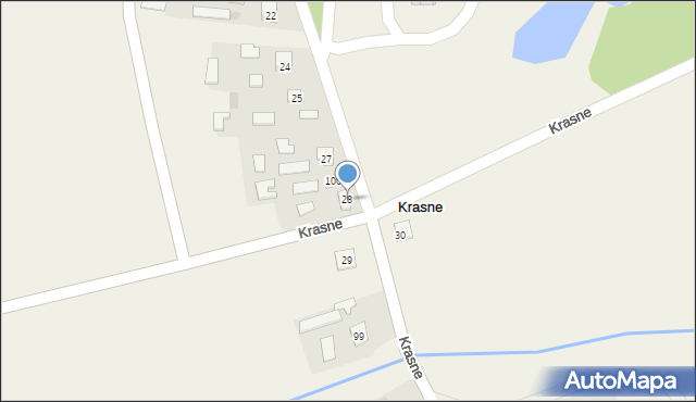 Krasne, Krasne, 28, mapa Krasne