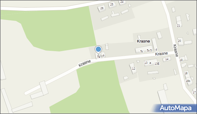 Krasne, Krasne, 7a, mapa Krasne