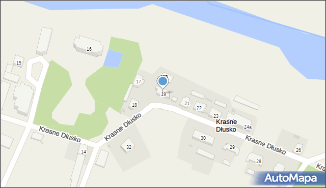 Krasne Dłusko, Krasne Dłusko, 19, mapa Krasne Dłusko