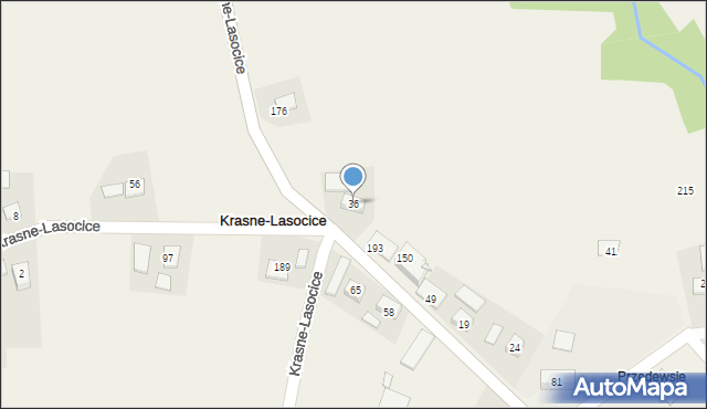 Krasne-Lasocice, Krasne-Lasocice, 36, mapa Krasne-Lasocice