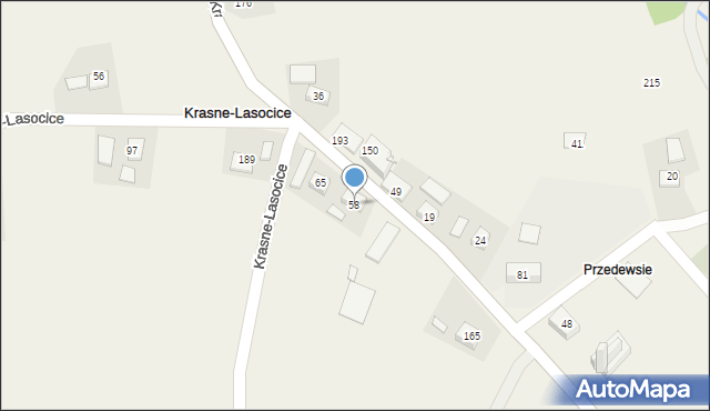 Krasne-Lasocice, Krasne-Lasocice, 58, mapa Krasne-Lasocice