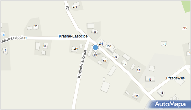 Krasne-Lasocice, Krasne-Lasocice, 65, mapa Krasne-Lasocice