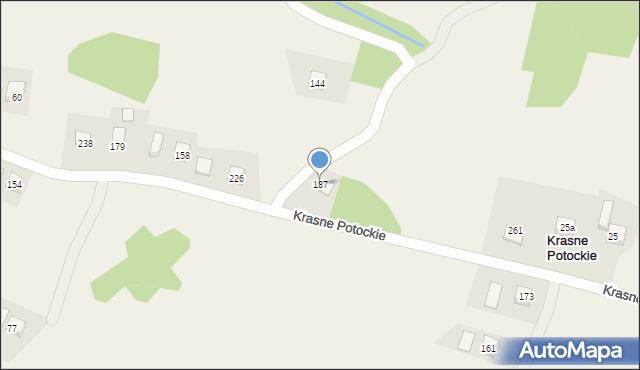 Krasne Potockie, Krasne Potockie, 187, mapa Krasne Potockie