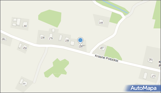 Krasne Potockie, Krasne Potockie, 226, mapa Krasne Potockie