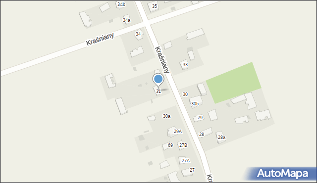 Kraśniany, Kraśniany, 31, mapa Kraśniany