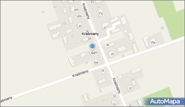 Kraśniany, Kraśniany, 34b, mapa Kraśniany