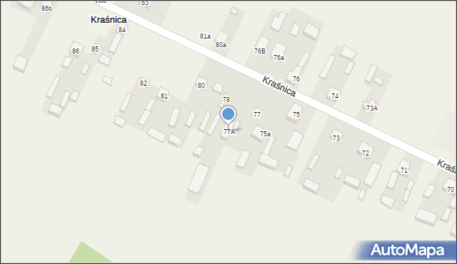 Kraśnica, Kraśnica, 77A, mapa Kraśnica