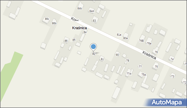 Kraśnica, Kraśnica, 82, mapa Kraśnica