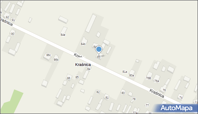 Kraśnica, Kraśnica, 83, mapa Kraśnica