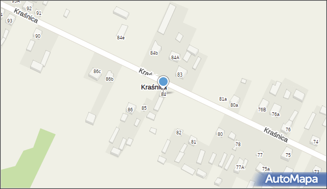 Kraśnica, Kraśnica, 84, mapa Kraśnica